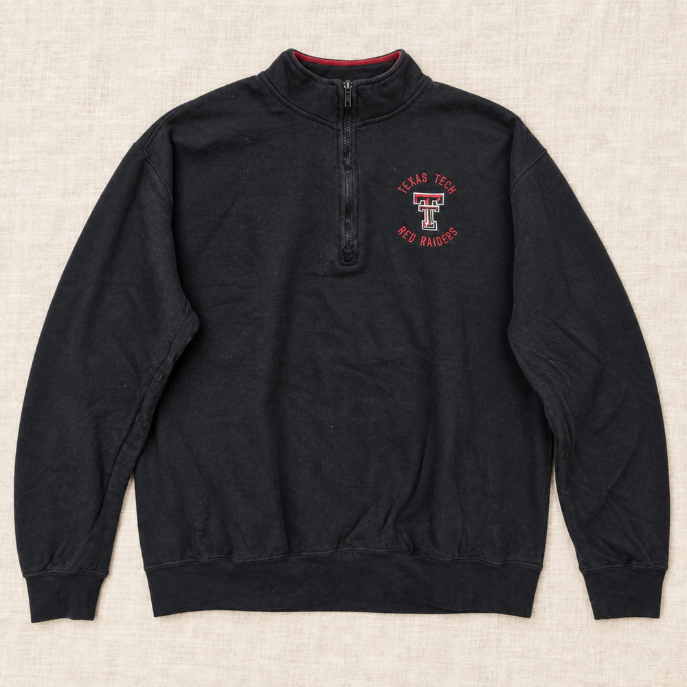 Texas Tech Red Raiders Colosseum Hoodie Black Adult XL Full Zip NCAA